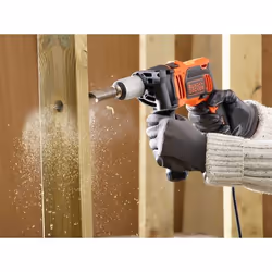 Black & Decker BEH850-QS drill 3100 RPM Keyless Black, Orange