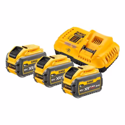 DeWALT DCB118X3-QW, Battery & charger set, Lithium-Ion (Li-Ion), 9 Ah, 54 V, DeWalt, 162 Wh