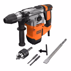 Black & Decker BEHS03K, Straight drill, SDS Plus, Black, Orange, 1.3 cm, 900 RPM, 3900 bpm