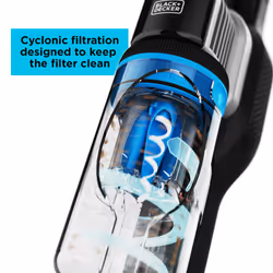 Black & Decker BHFEB520D1-GB stick vacuum/electric broom 2-in-1 stick vacuum Battery Dry Bagless Black, Silver, Transparent, White 2 Ah - Additional view 8