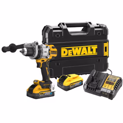 Dewalt DCD1007H2T 18v XR Premium 3SP Brushless Hammer Drill x2 5Ah Powerstack