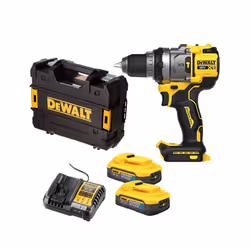 Dewalt DCD1007H2T 18v XR Premium 3SP Brushless Hammer Drill x2 5Ah Powerstack - Additional view 9