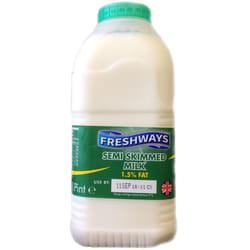 Freshways Fresh Semi Skimmed Milk - 1x568ml