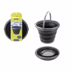 Summit Pop! 10L Collapsible Bucket with Handle Black