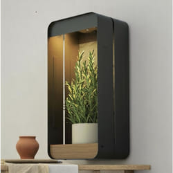 Solar Garden Wall Planter LED Light Plant Display Cube Shelf 35cm