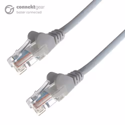 connektgear 15m RJ45 CAT5e UTP Stranded Flush Moulded Network Cable - 24AWG - Grey, 15 m, Cat5e, U/UTP (UTP), RJ-45, RJ-45, G ...