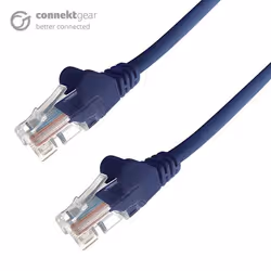 connektgear 5m RJ45 CAT5e UTP Stranded Flush Moulded Network Cable - 24AWG - Blue, 5 m, Cat5e, U/UTP (UTP), RJ-45, RJ-45, Blu ...