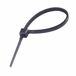 connektgear Plastic Cable Ties (High Tensile Strength) 370 x 4.8mm - Pack of 100 Black