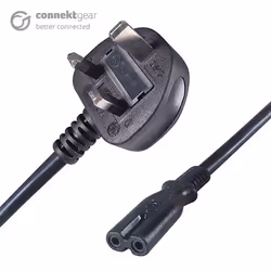 connektgear 5m UK Mains Power Cable UK Plug to C7 (Figure 8) Socket, 5 m, BS 1363, C7 coupler