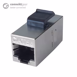 connektgear RJ45 CAT5e Coupler - Shielded - Silver, RJ45, RJ45, 0.0254 m, Silver