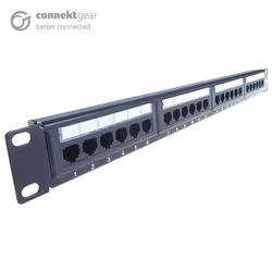 connektgear 24 Port Patch Panel (Cat5e) IDC Punch Down 19 inch, IEEE 802.3, IEEE 802.3u, Fast Ethernet, 100 Mbit/s, RJ-45, Go ...