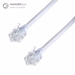 connektgear 20m ADSL Broadband High Speed Modem Cable RJ11 Male to RJ11 Male, 20 m, RJ-11, RJ-11, White, Male, Male