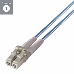 connektgear 3m Duplex Fibre Optic Multi-Mode Cable OM3 50/125 Micron LC to LC Aqua - Additional view 2