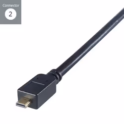 connektgear 2m HDMI to HDMI Micro Connector Cable - Male to Male Gold Connectors