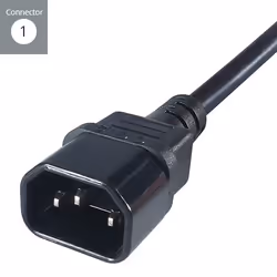 connektgear 10m Mains Extension Power Cable C14 Plug to C13 Socket