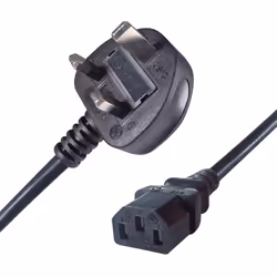 connektgear 1.8m UK Mains Power Cable UK Plug to C13 Socket, 1.8 m, Power plug type G, C13 coupler