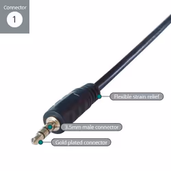 connektgear 10m 3.5mm Stereo Jack Audio Extension Cable - Male to Female - Gold Connectors