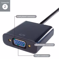 connektgear HDMI to VGA Active Adapter - Male to Female (HDMI Source) - Additional view 4