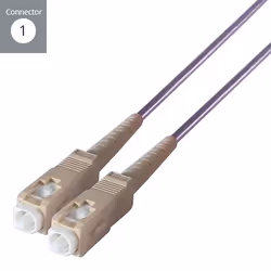 connektgear 20m Duplex Fibre Optic Multi-Mode Cable OM4 50/125 Micron SC to SC Purple