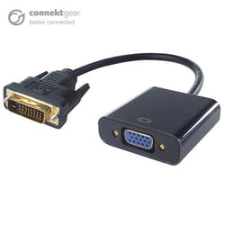 connektgear DVI-D 24+1 to VGA Active Adapter - Male to Female (DVI Source)
