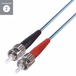 connektgear 1.5m Duplex Fibre Optic Multi-Mode Cable OM3 50/125 Micron LC to ST Aqua 10-14 working days non cancellable non returnable