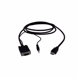You want a cable that provides a connection between a HDMI port on your computer to a monitor featuring a VGA port whilst pro ...