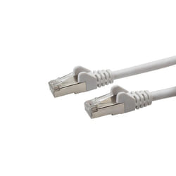 GroupGear 0.5m RJ45 CAT6a SSTP Stranded Flush Moulded LS0H Network Cable - 26AWG - White