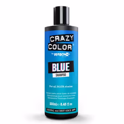 CRAZY COLOR Blue Shampoo, 250 ml, Shampoo, Non-professional, Unisex, Colored hair, Colour protection, Moisturizing
