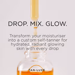 Tan Luxe THE BODY Fake Tan Drops, Medium/Dark (15 ml) Add Tanning Drops to Skin Care for Custom Body Tan, Cruelty Free & Vegan