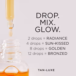 Tan Luxe THE BODY Fake Tan Drops, Medium/Dark (15 ml) Add Tanning Drops to Skin Care for Custom Body Tan, Cruelty Free & Vegan