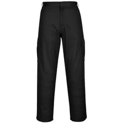 Portwest Mens Combat Work Trousers - 34R, Black