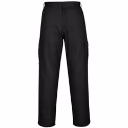 Portwest Mens Combat Work Trousers - 30T, Black