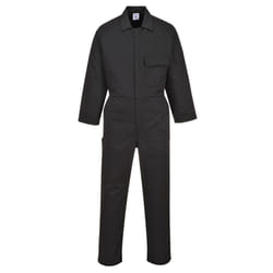 Portwest Black Polycotton Overalls C802 - Medium