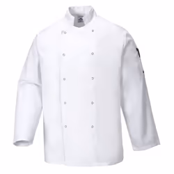 Portwest Suffolk Chefs Jacket - White, L