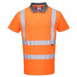 Portwest Hi-Vis Short Sleeved Polo - Orange, L