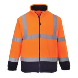 Portwest Hi-Vis 2 Tone Fleece Colour: Orange/Navy, Size: 4XL