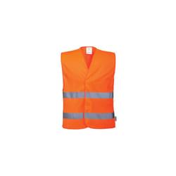 Hi-Vis 2 Band Vest - Orange, LXL