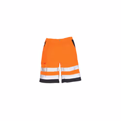 Hi-Vis P/C Shorts - Orange & Navy, Small