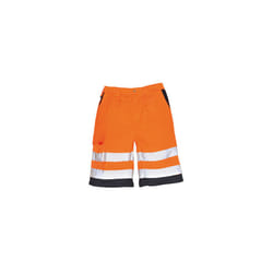 Hi-Vis P/C Shorts - Orange & Navy, Small
