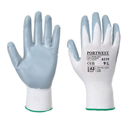 Portwest Flexo Grip Nitrile Glove - Grey/White, XL
