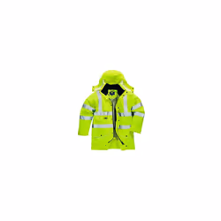 Portwest S427YERL Hi-Vis 7-in-1 Traffic Jacket, Regular, Size Large, Yellow