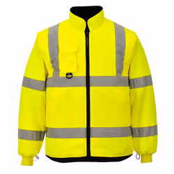 Portwest - Hi-Vis Safety Workwear 7-in-1 Traffic Workwear Jacket - 2XL, Yellow