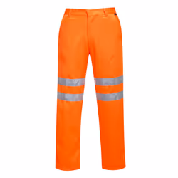 Portwest Hi-Vis Poly-cotton Trousers - Orange, L