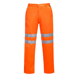 Portwest Hi-Vis Poly-cotton Trousers - Orange, XL