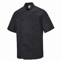 Portwest Kent Chefs Jacket - Black, S