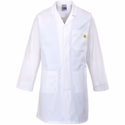 Portwest Anti-Static ESD Coat - White, M