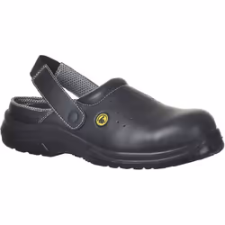 Portwest Compositelite ESD Perforated Safety Clog - Black, UK 8