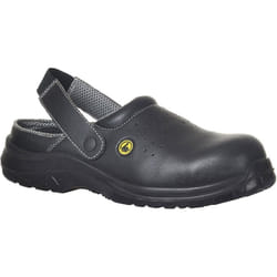 Portwest Compositelite ESD Perforated Safety Clog - Black, UK 8