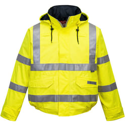 Portwest Bizflame Rain Hi-Vis Antistatic FR Bomber Jacket - Yellow, 5XL