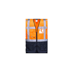 Warsaw Executive Vest - Orange & Navy, 2XL